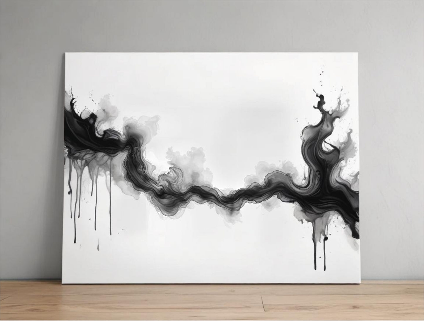 Black watercolor oil painting background
